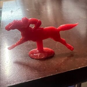 Red Horse and Rider Figurine